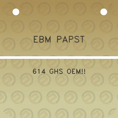 ebm-papst-614-ghs-oem