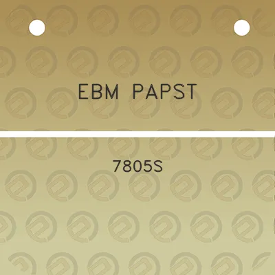 ebm-papst-7805s