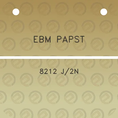 ebm-papst-8212-j2n