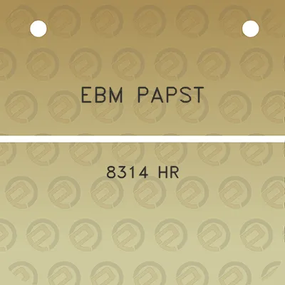 ebm-papst-8314-hr