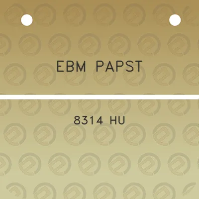 ebm-papst-8314-hu