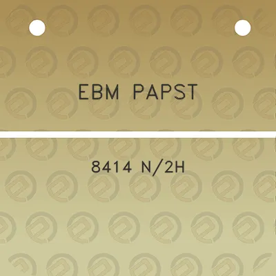 ebm-papst-8414-n2h