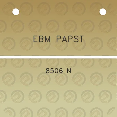 ebm-papst-8506-n