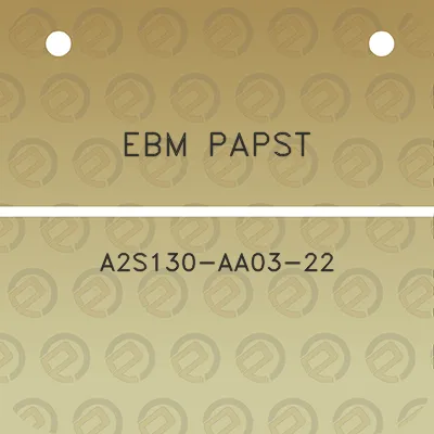 ebm-papst-a2s130-aa03-22