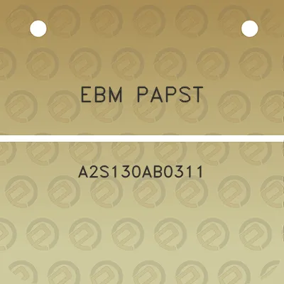 ebm-papst-a2s130ab0311