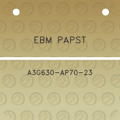 ebm-papst-a3g630-ap70-23