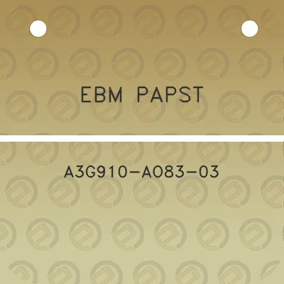 ebm-papst-a3g910-ao83-03