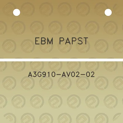 ebm-papst-a3g910-av02-02