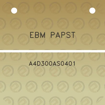 ebm-papst-a4d300as0401