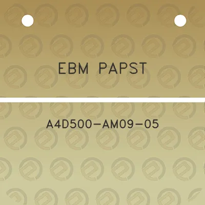 ebm-papst-a4d500-am09-05