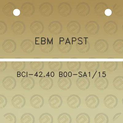 ebm-papst-bci-4240-b00-sa115