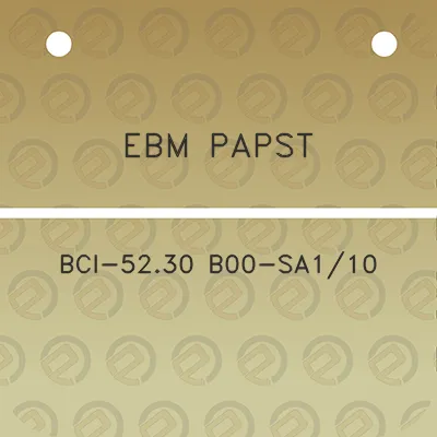 ebm-papst-bci-5230-b00-sa110