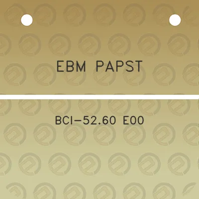 ebm-papst-bci-5260-e00