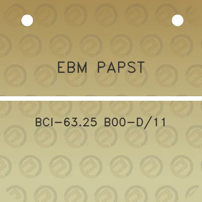 ebm-papst-bci-6325-b00-d11