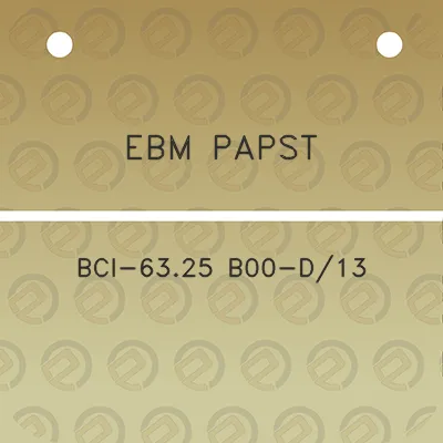 ebm-papst-bci-6325-b00-d13