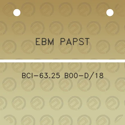 ebm-papst-bci-6325-b00-d18