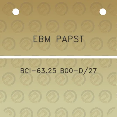 ebm-papst-bci-6325-b00-d27