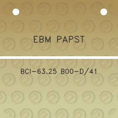 ebm-papst-bci-6325-b00-d41