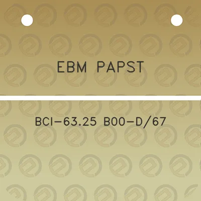 ebm-papst-bci-6325-b00-d67