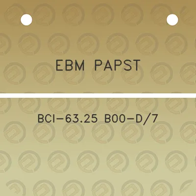 ebm-papst-bci-6325-b00-d7