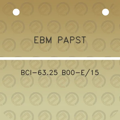 ebm-papst-bci-6325-b00-e15