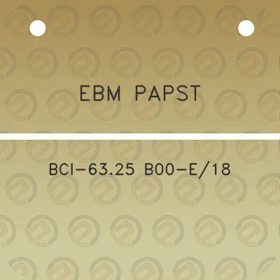 ebm-papst-bci-6325-b00-e18