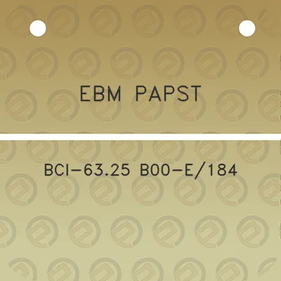 ebm-papst-bci-6325-b00-e184