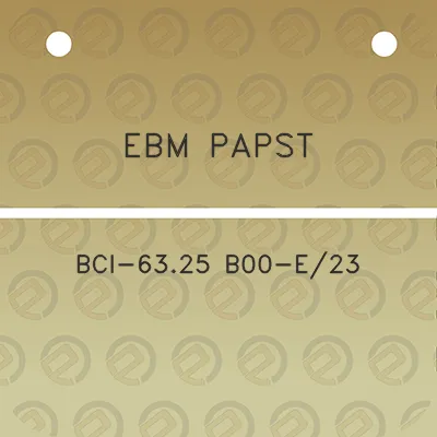 ebm-papst-bci-6325-b00-e23