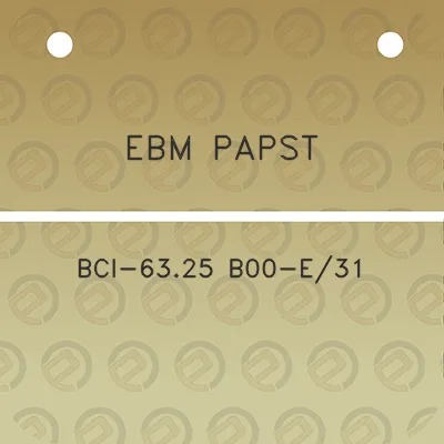 ebm-papst-bci-6325-b00-e31