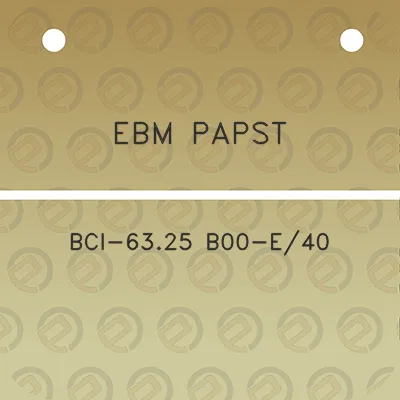 ebm-papst-bci-6325-b00-e40