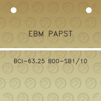 ebm-papst-bci-6325-b00-sb110