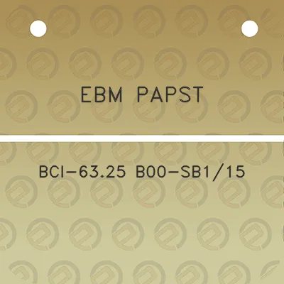 ebm-papst-bci-6325-b00-sb115