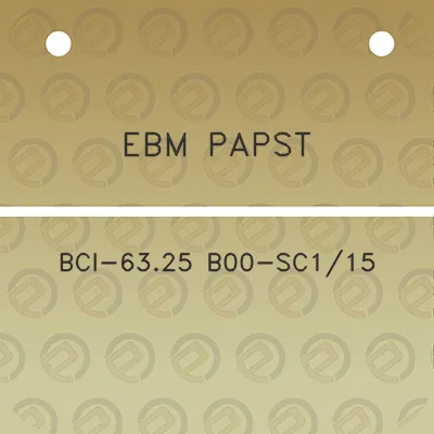 ebm-papst-bci-6325-b00-sc115