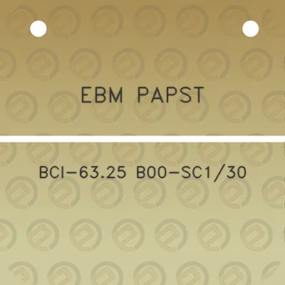 ebm-papst-bci-6325-b00-sc130