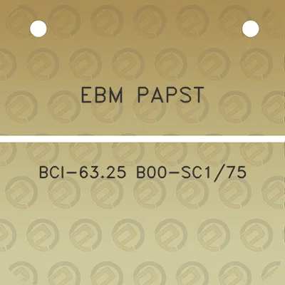 ebm-papst-bci-6325-b00-sc175