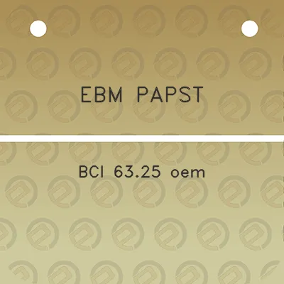 ebm-papst-bci-6325-oem