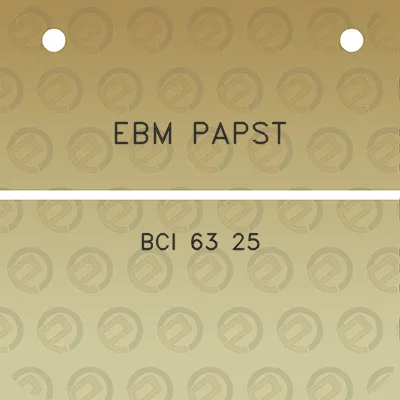 ebm-papst-bci-63-25