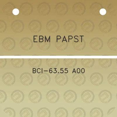 ebm-papst-bci-6355-a00