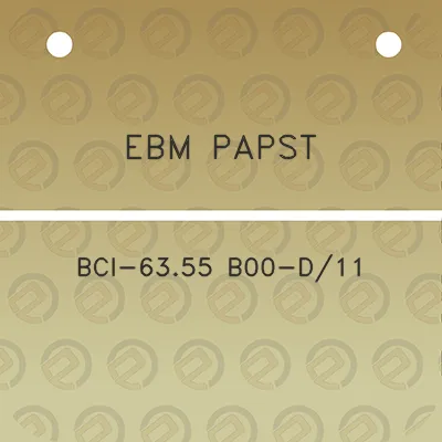 ebm-papst-bci-6355-b00-d11