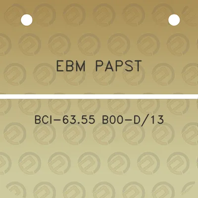 ebm-papst-bci-6355-b00-d13