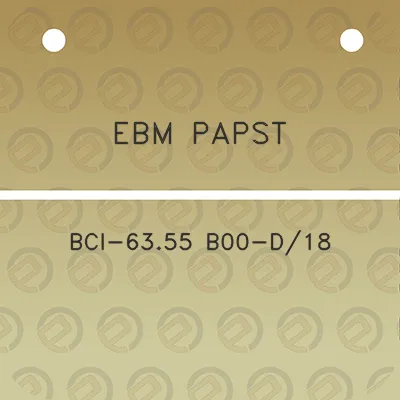 ebm-papst-bci-6355-b00-d18