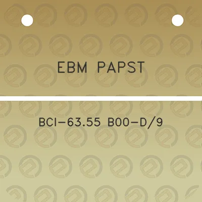 ebm-papst-bci-6355-b00-d9