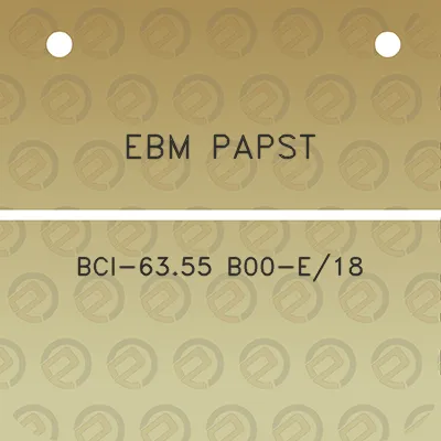 ebm-papst-bci-6355-b00-e18