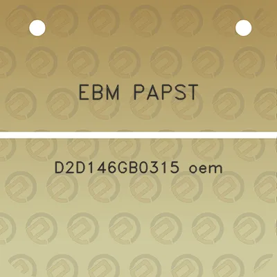 ebm-papst-d2d146gb0315-oem