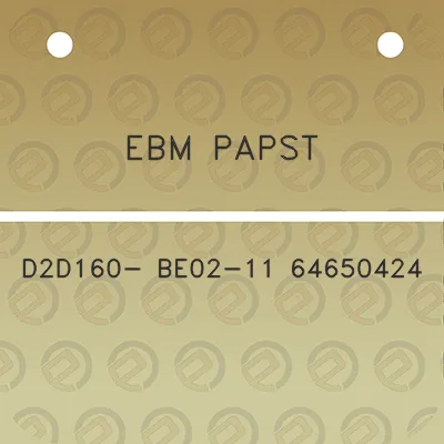 ebm-papst-d2d160-be02-11-64650424