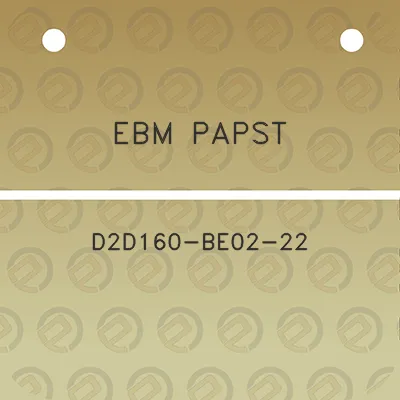 ebm-papst-d2d160-be02-22