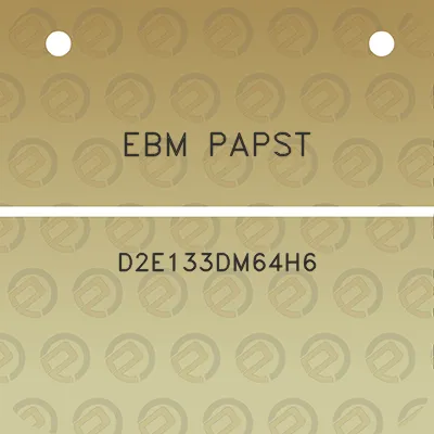 ebm-papst-d2e133dm64h6