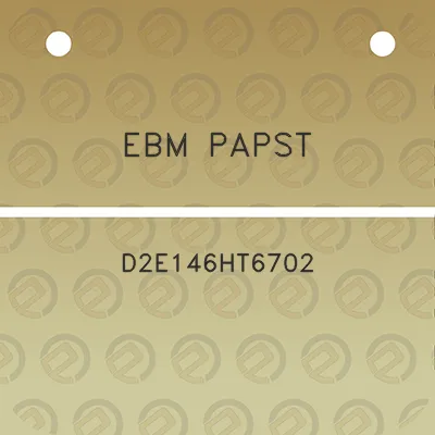 ebm-papst-d2e146ht6702