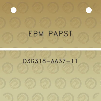 ebm-papst-d3g318-aa37-11