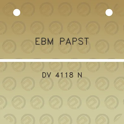 ebm-papst-dv-4118-n